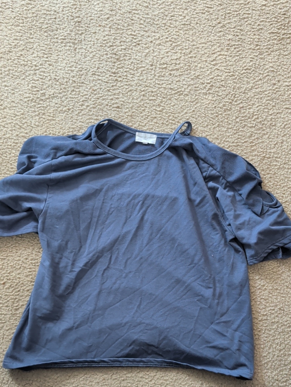 Casual Slate Blue Women’s Short Sleeve Tee Dress